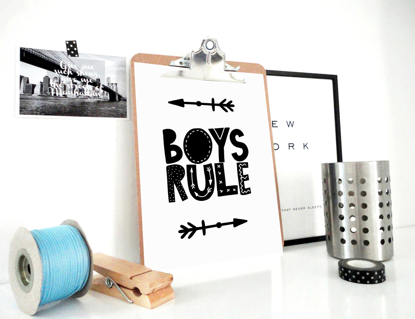 Boys Rule Printable, Boy Room Wall Art, Arrow Print