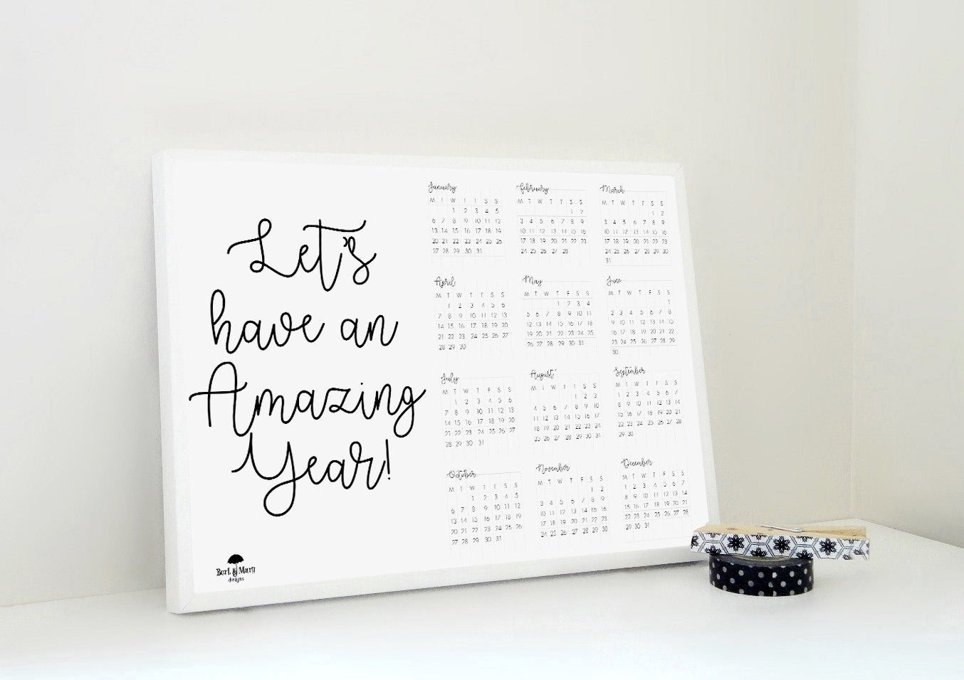 Amazing Year 2025 Motivational Calendar, Printable Calendar – Bert and Mary Designs amazing-year-2025-motivational-calendar-printable-calendar-bert-and-mary-designs