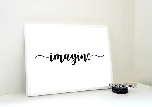 Imagine Printable, Imagine Print, Nursery Wall Art