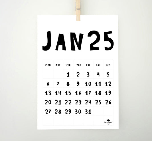 Playful Printable Calendar, 2025 Calendar