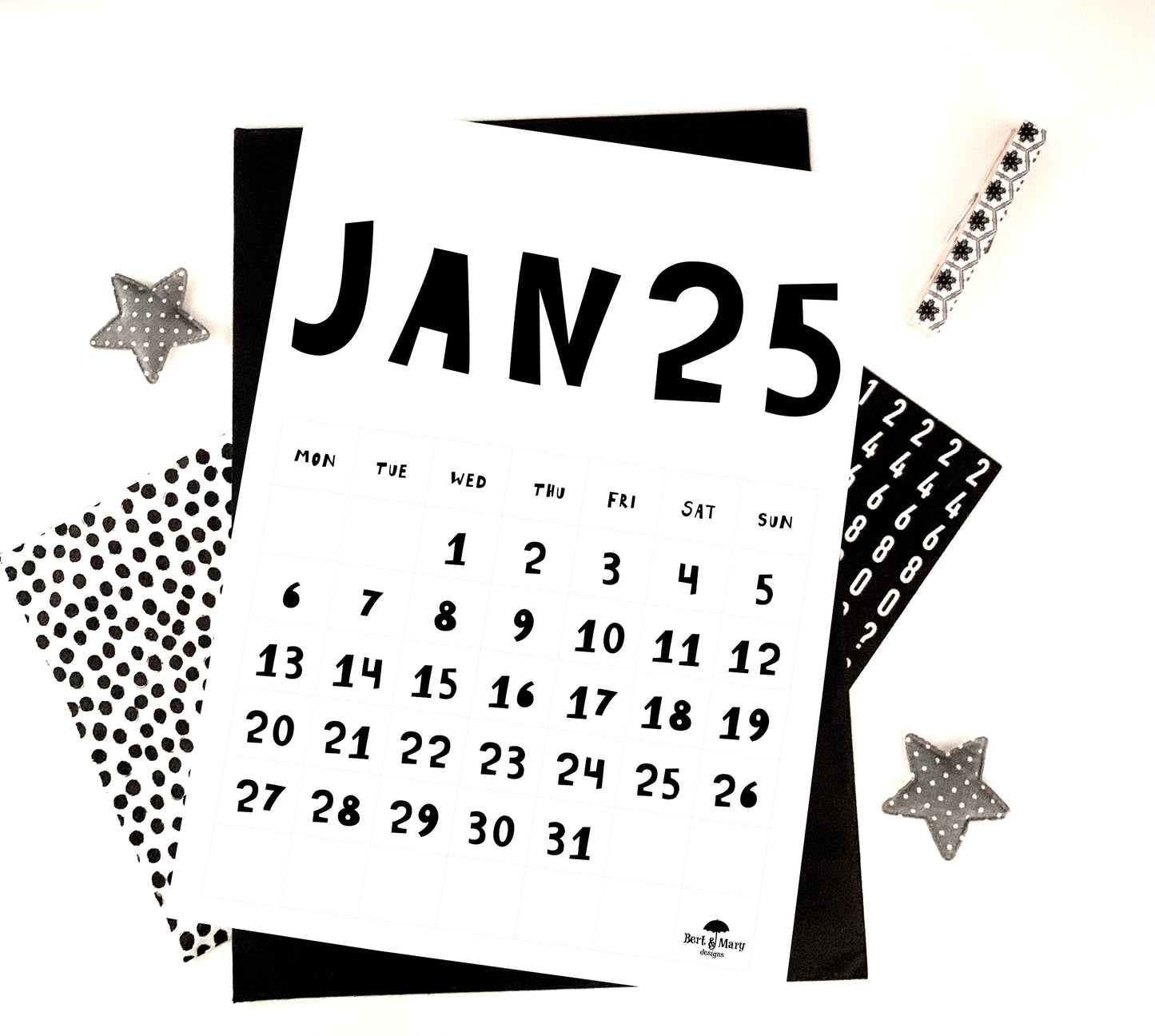 Playful Printable Calendar, 2025 Calendar