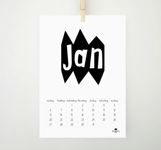 Rock 2025 Printable Calendar, 2025 Monthly  Calendar