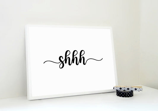 Shhh Printable, Sleep Print, Shhh Sign, Quiet Sign