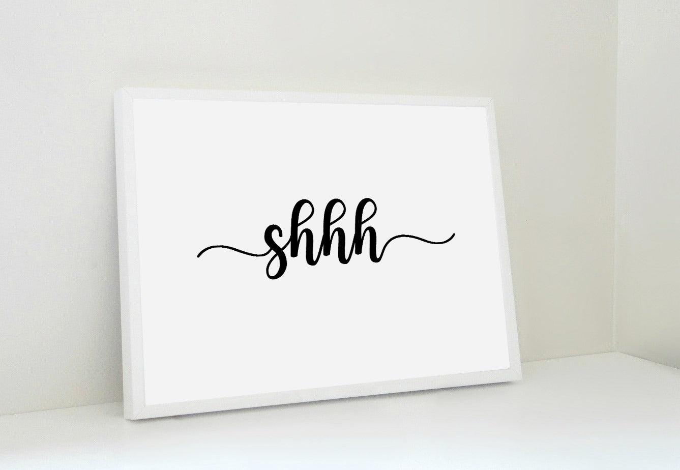 Shhh Printable, Sleep Print, Shhh Sign, Quiet Sign