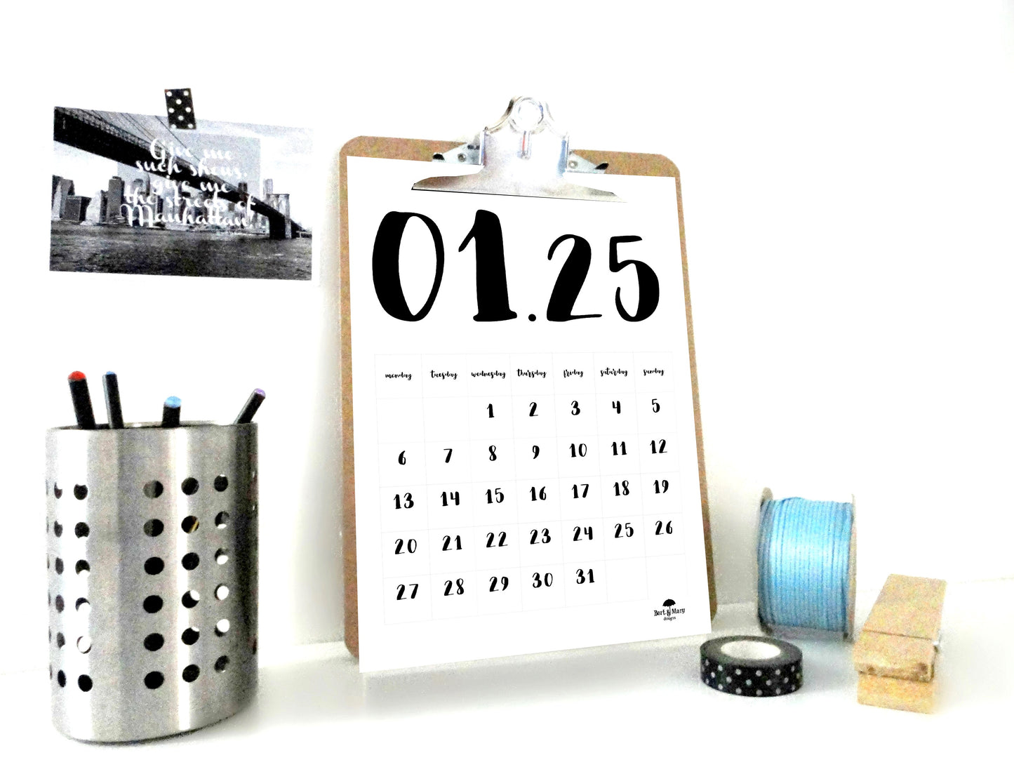 Very Sweet Printable Calendar, 2025 Monthly Calendar