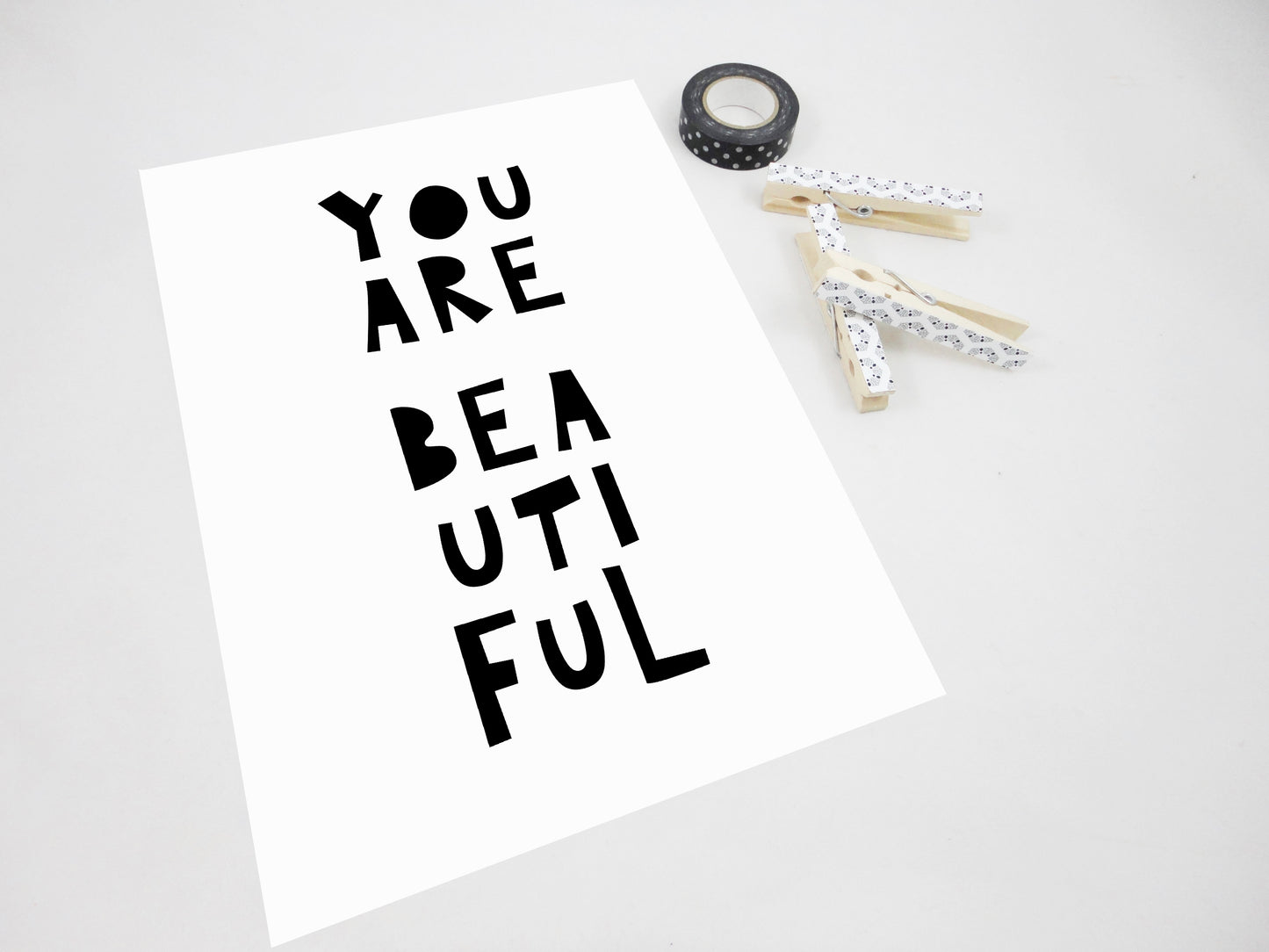 You Are Beautiful Art Print, Beautiful Printable