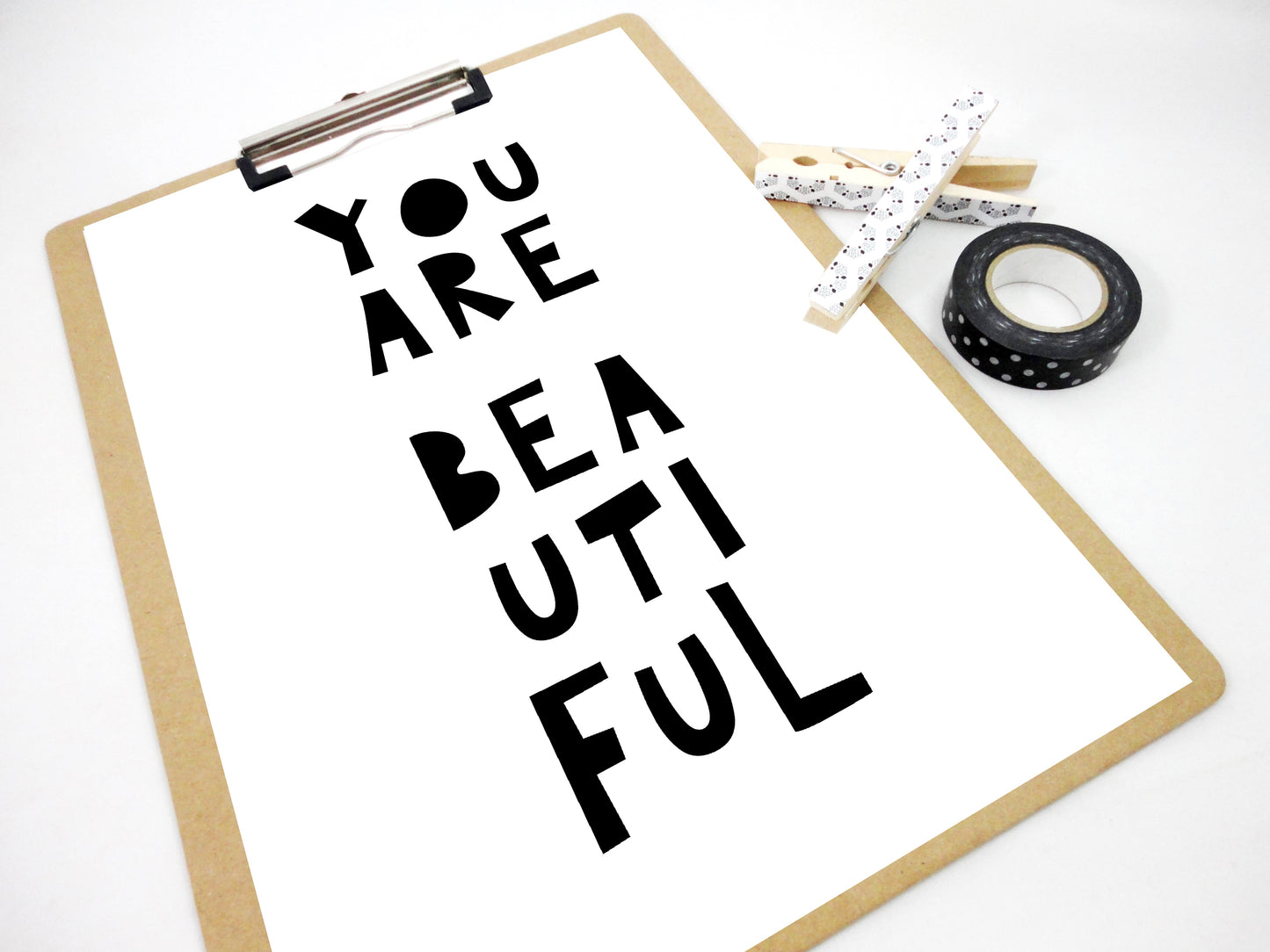 You Are Beautiful Art Print, Beautiful Printable