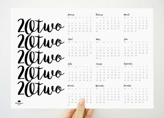 20Two Printable Calendar, 2022 Calendar, 2022 Planner