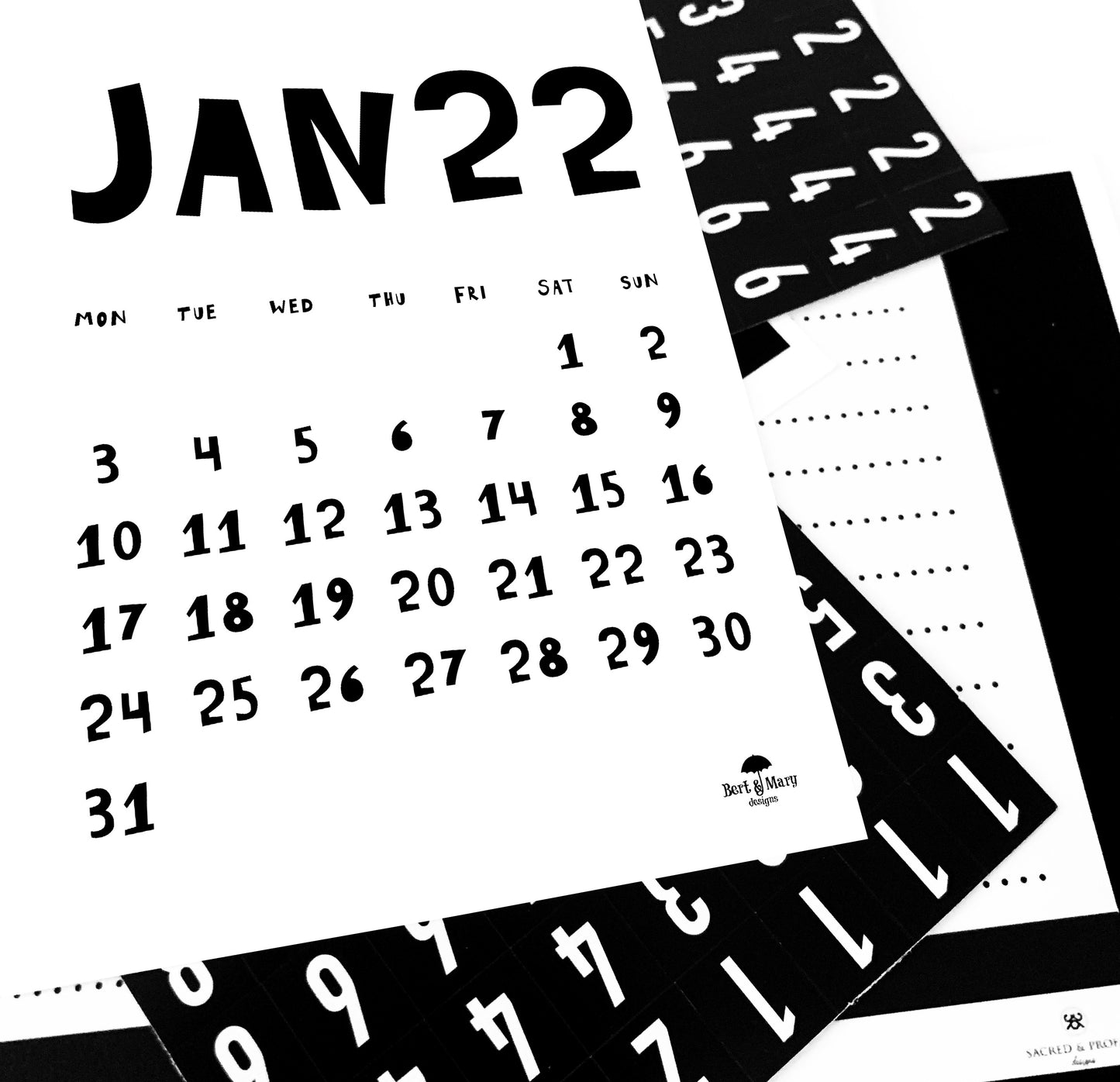 Playful Printable Calendar, 2022 Calendar