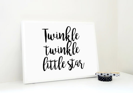 Twinkle Twinkle Printable, Twinkle Little Star Print, Sleep Sign