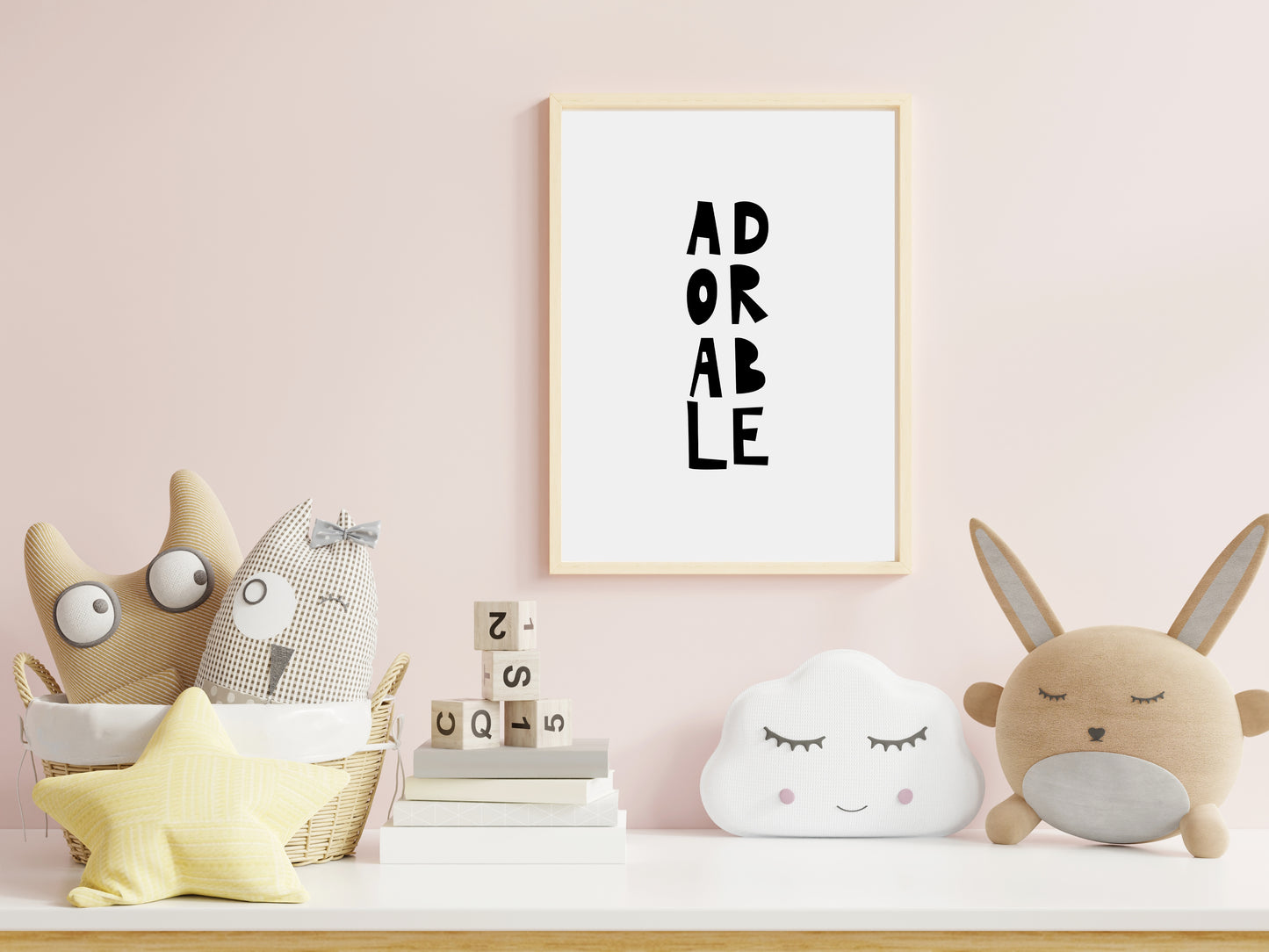 Adorable Printable, Cute Nursery Wall Art, Girl Room Wall Art