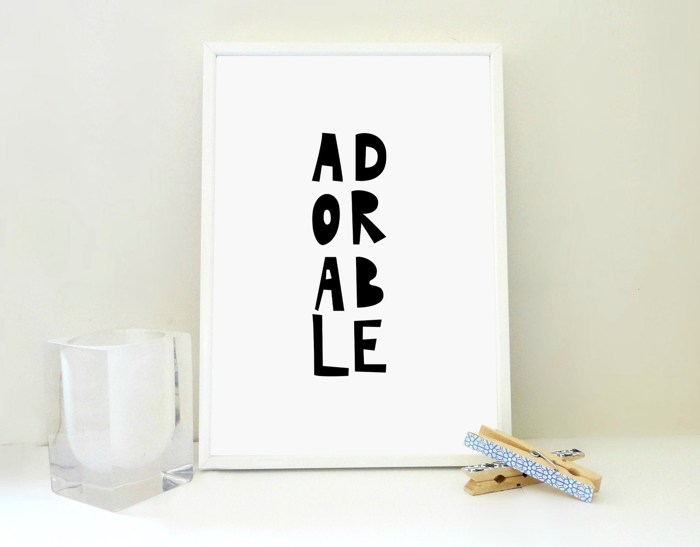 Adorable Printable, Cute Nursery Wall Art, Girl Room Wall Art