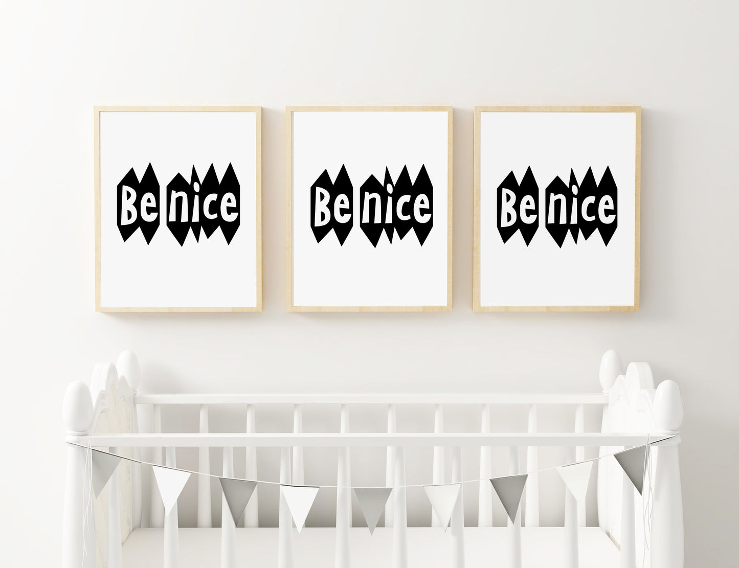 Be Nice Printable, Be Nice Print, Nursery Quote Print