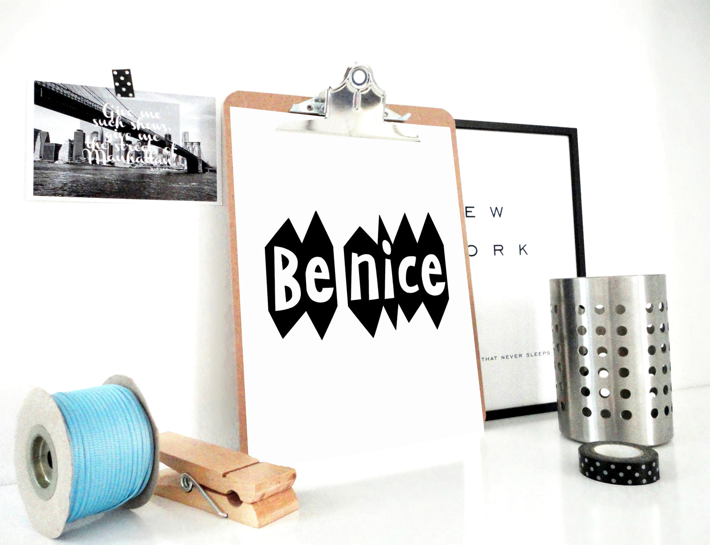 Be Nice Printable, Be Nice Print, Nursery Quote Print