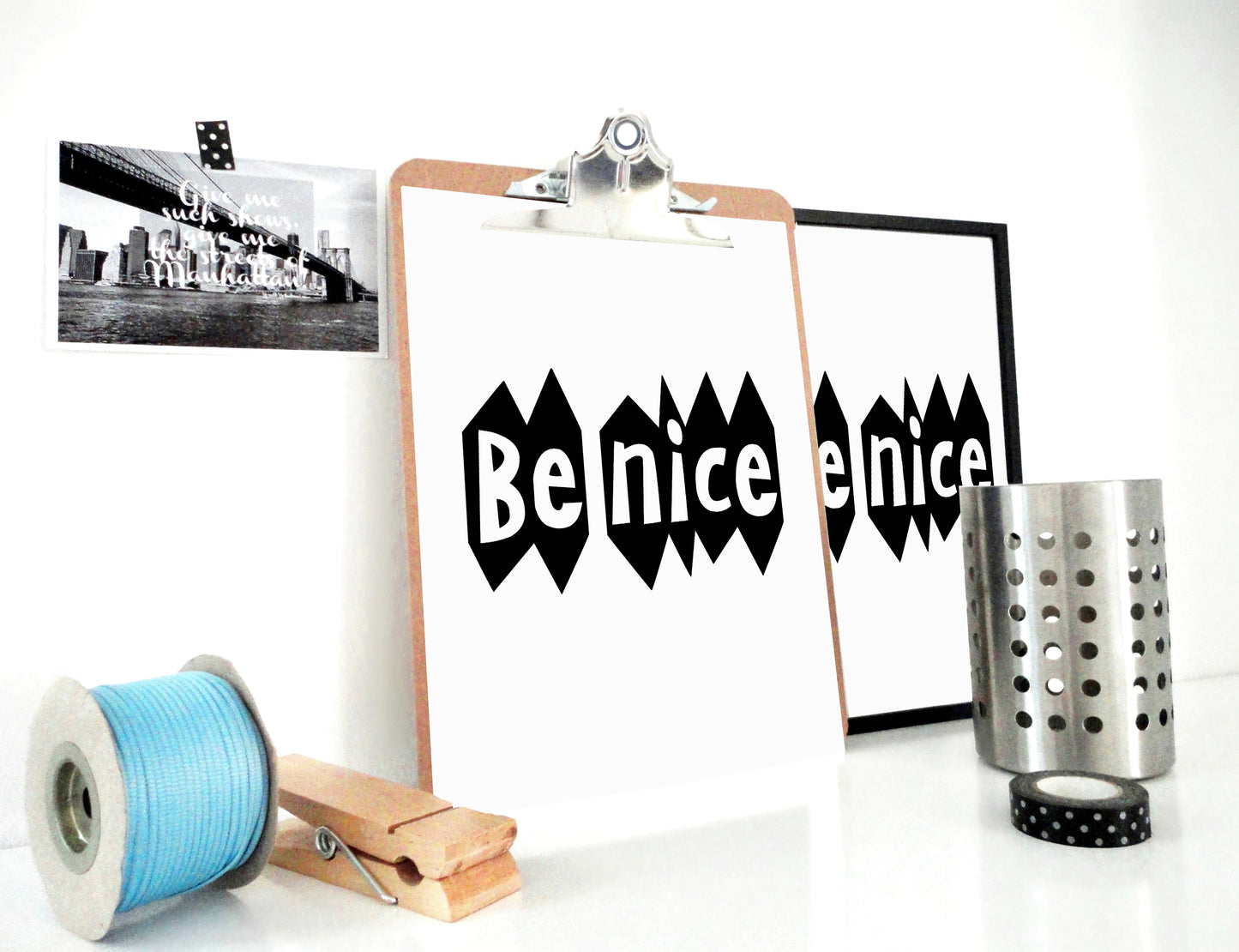 Be Nice Printable, Be Nice Print, Nursery Quote Print