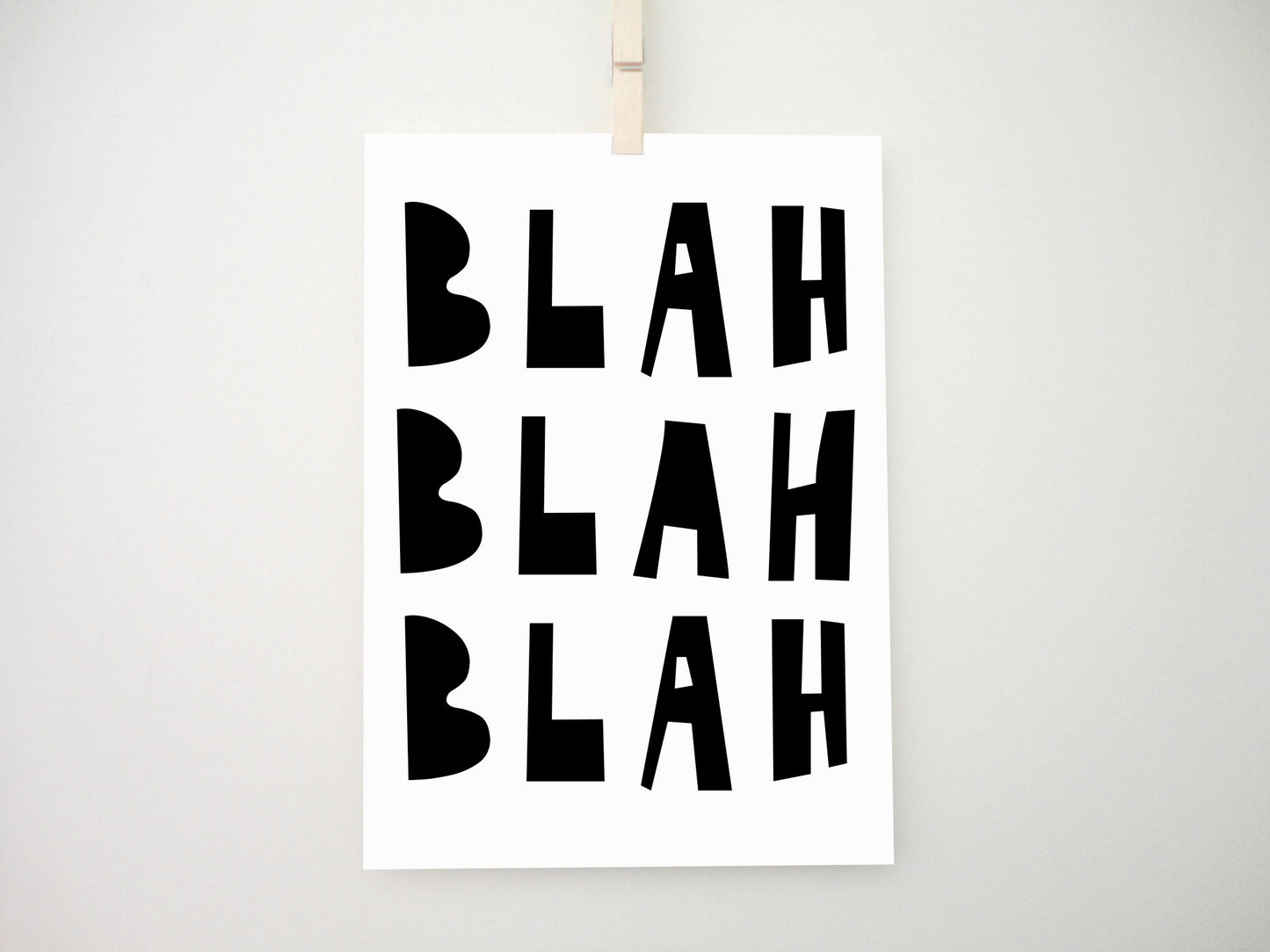 Blah Blah Blah Print, Blah Blah Blah Printable, Funny Printable