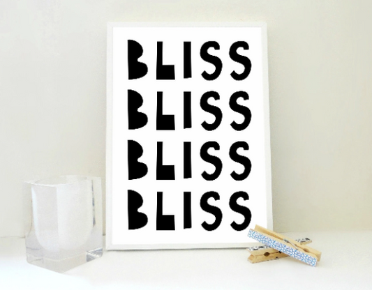 Bliss No2 Printable Print, Bliss Art Print
