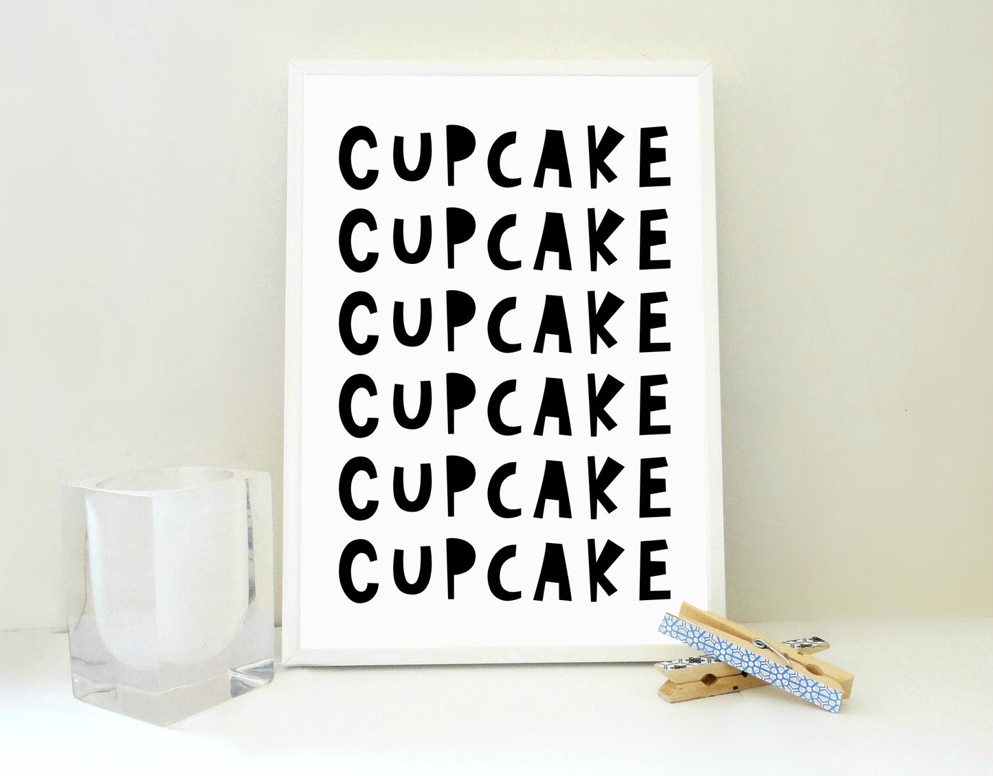 Cupcake Printable No2, Cupcake Poster, Kitchen Wall Art