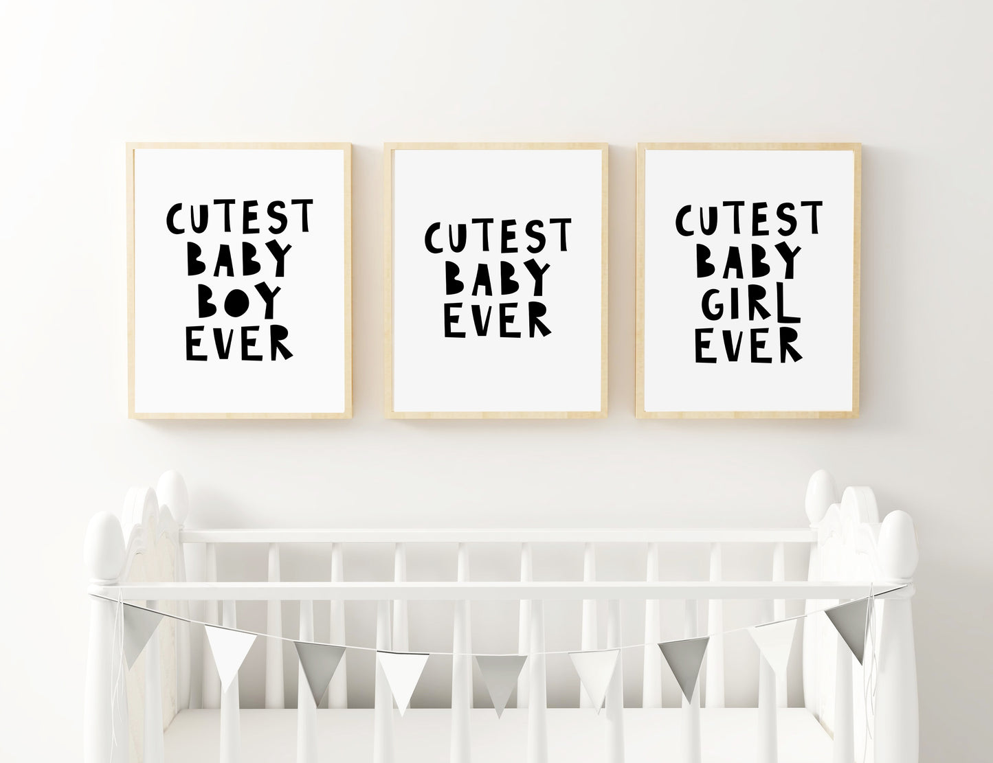 Cutest Baby Girl Ever Printable Print, Girl Room Wall Art