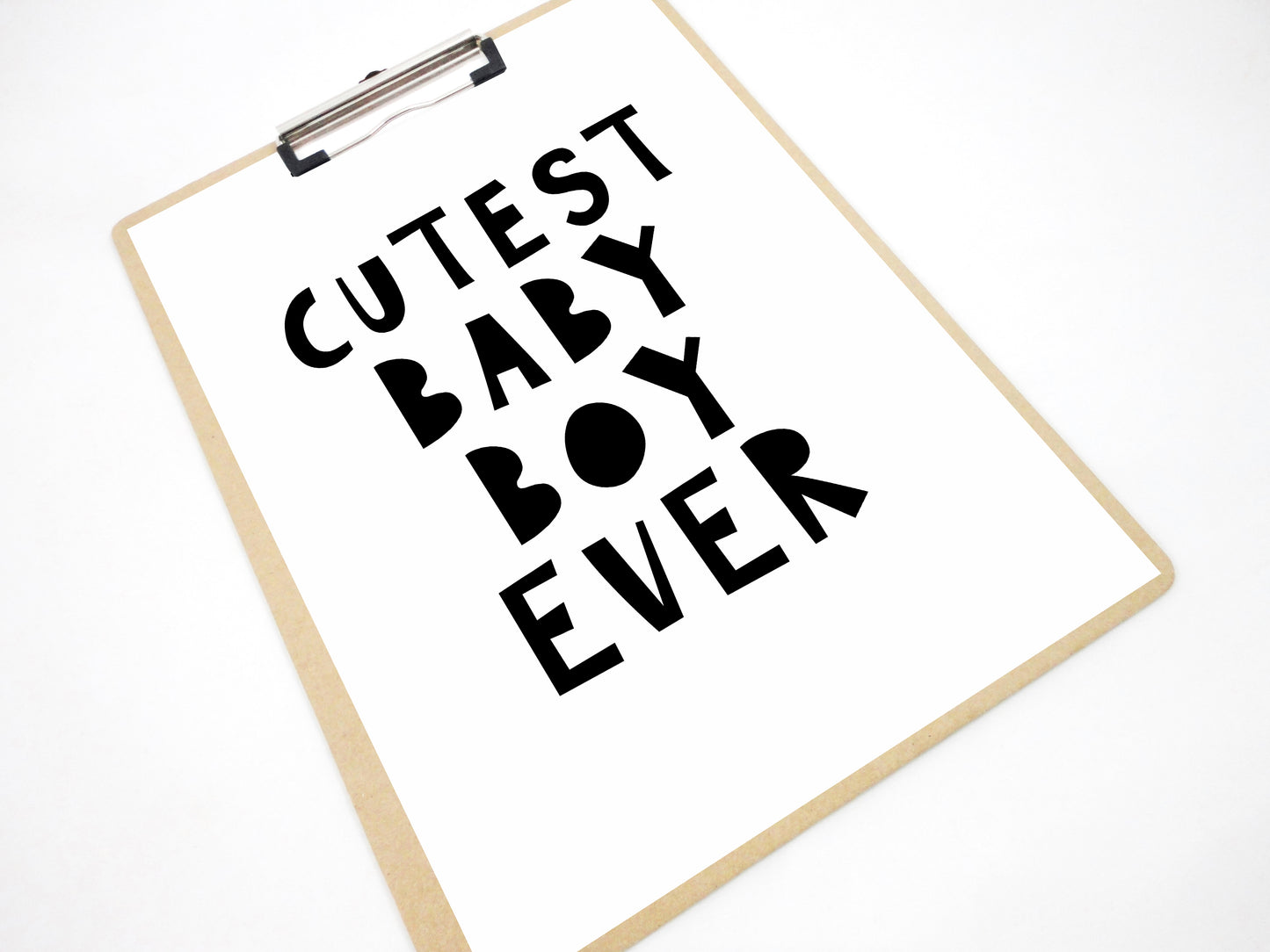 Cutest Baby Boy Ever Printable Print, Boy Room Wall Art