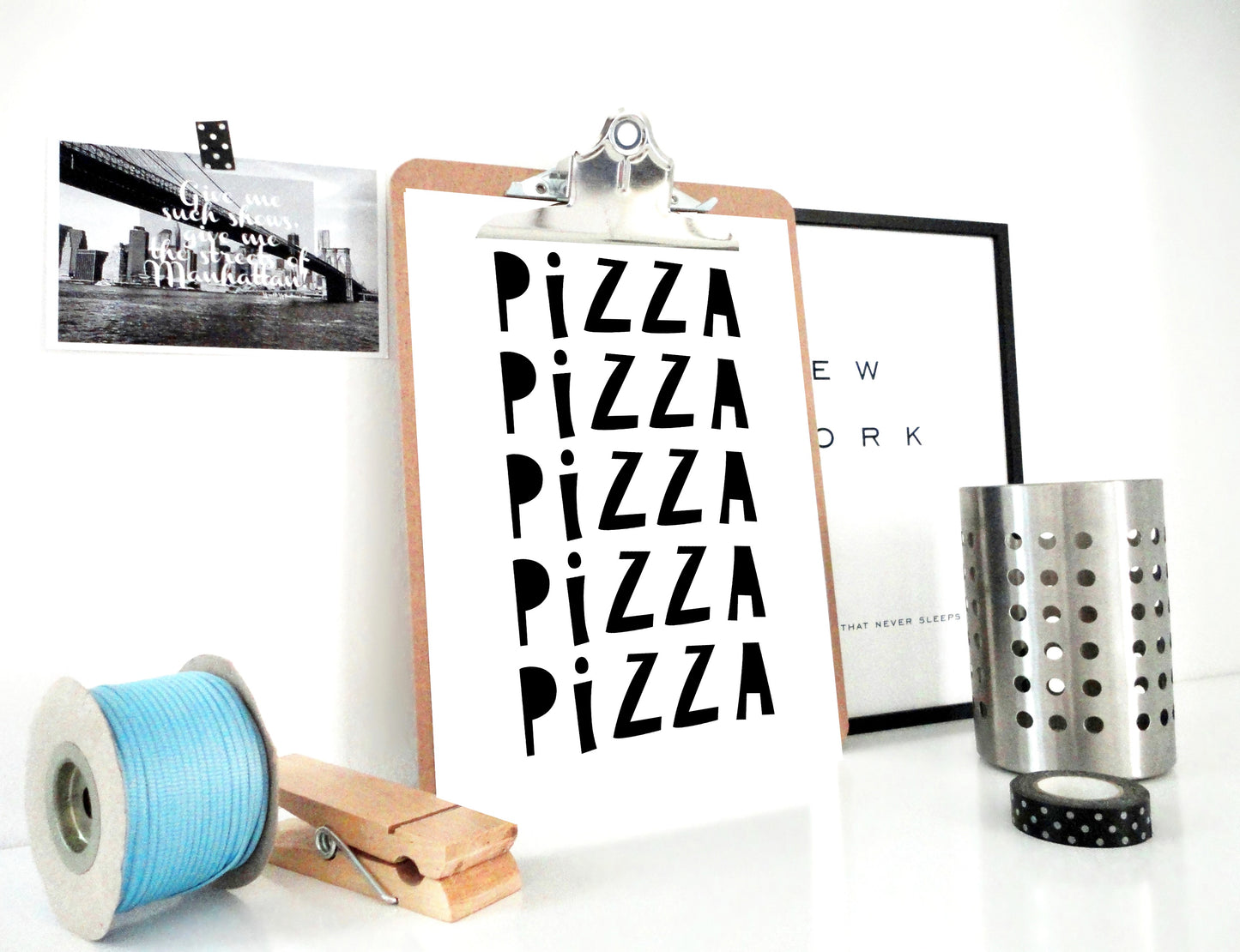 Pizza Printable Print, Pizza Poster, Kitchen Wall Art