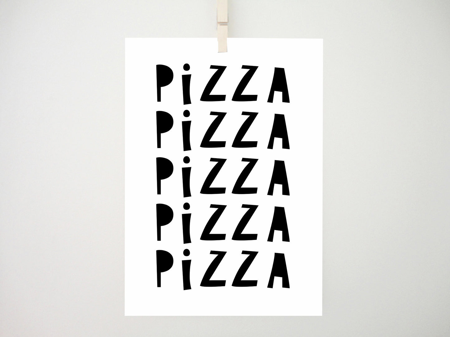 Pizza Printable Print, Pizza Poster, Kitchen Wall Art