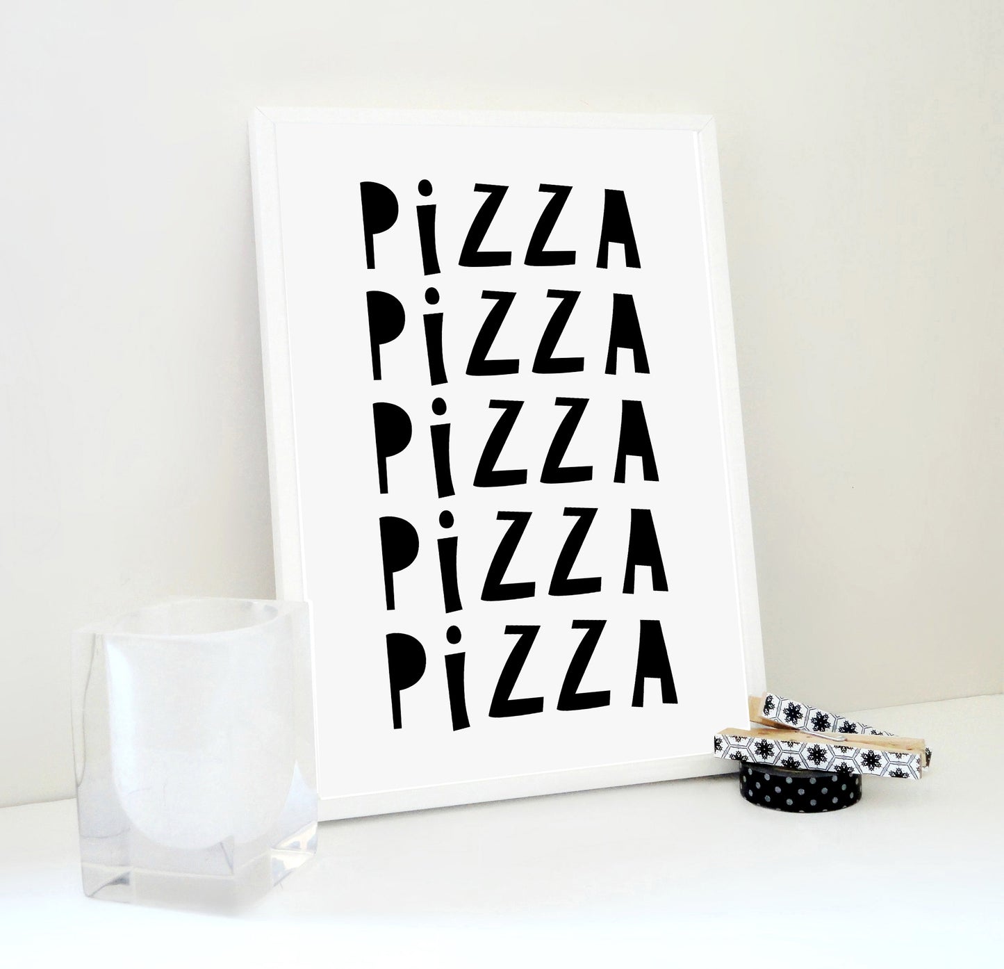 Pizza Printable Print, Pizza Poster, Kitchen Wall Art