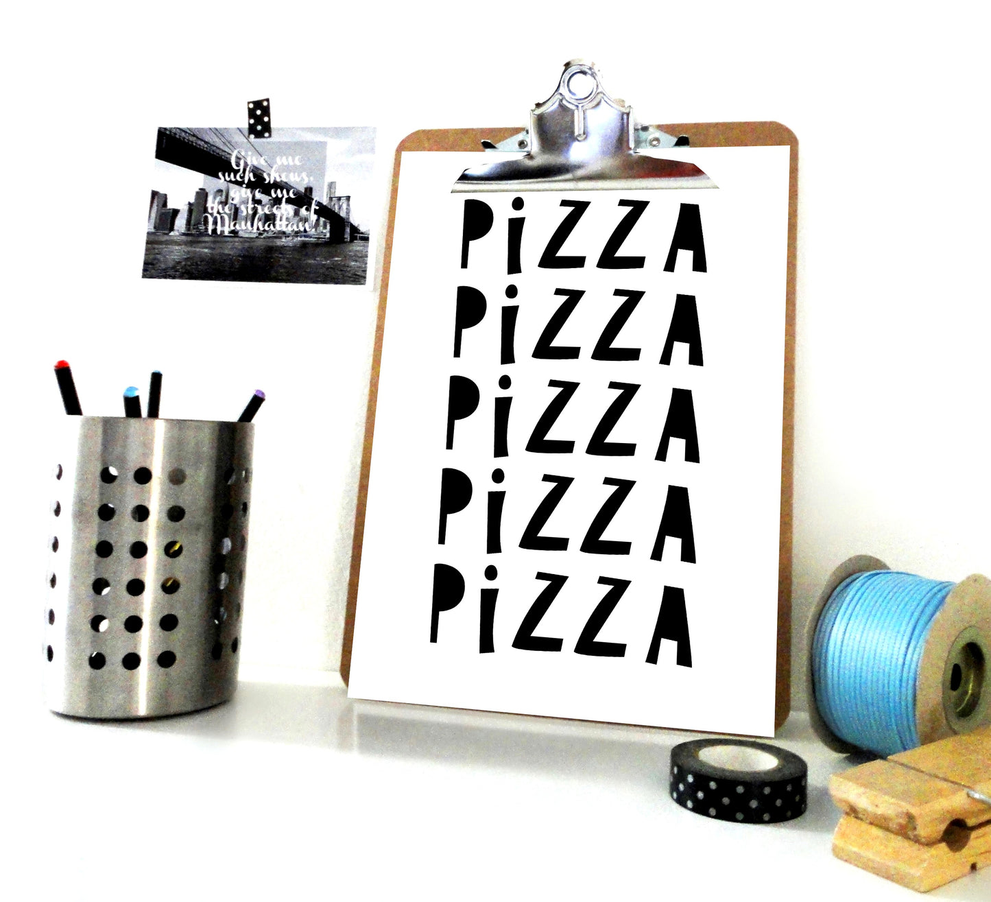 Pizza Printable Print, Pizza Poster, Kitchen Wall Art