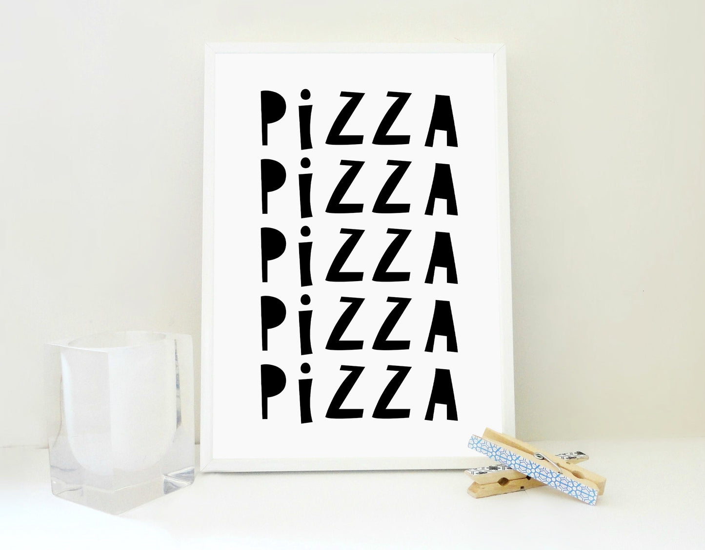 Pizza Printable Print, Pizza Poster, Kitchen Wall Art