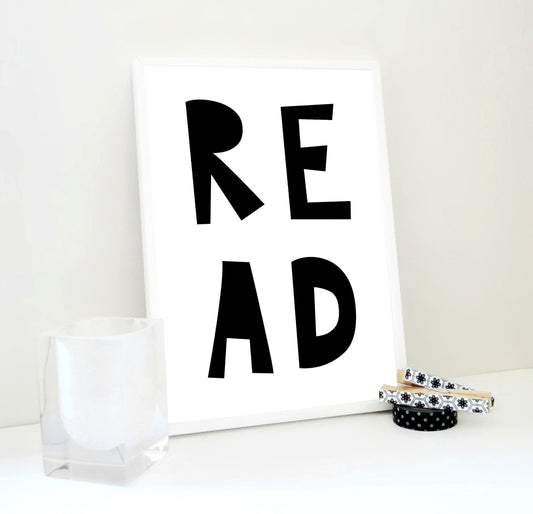 Read Printable, Read Sign, Read Print, Kids Room Wall Art