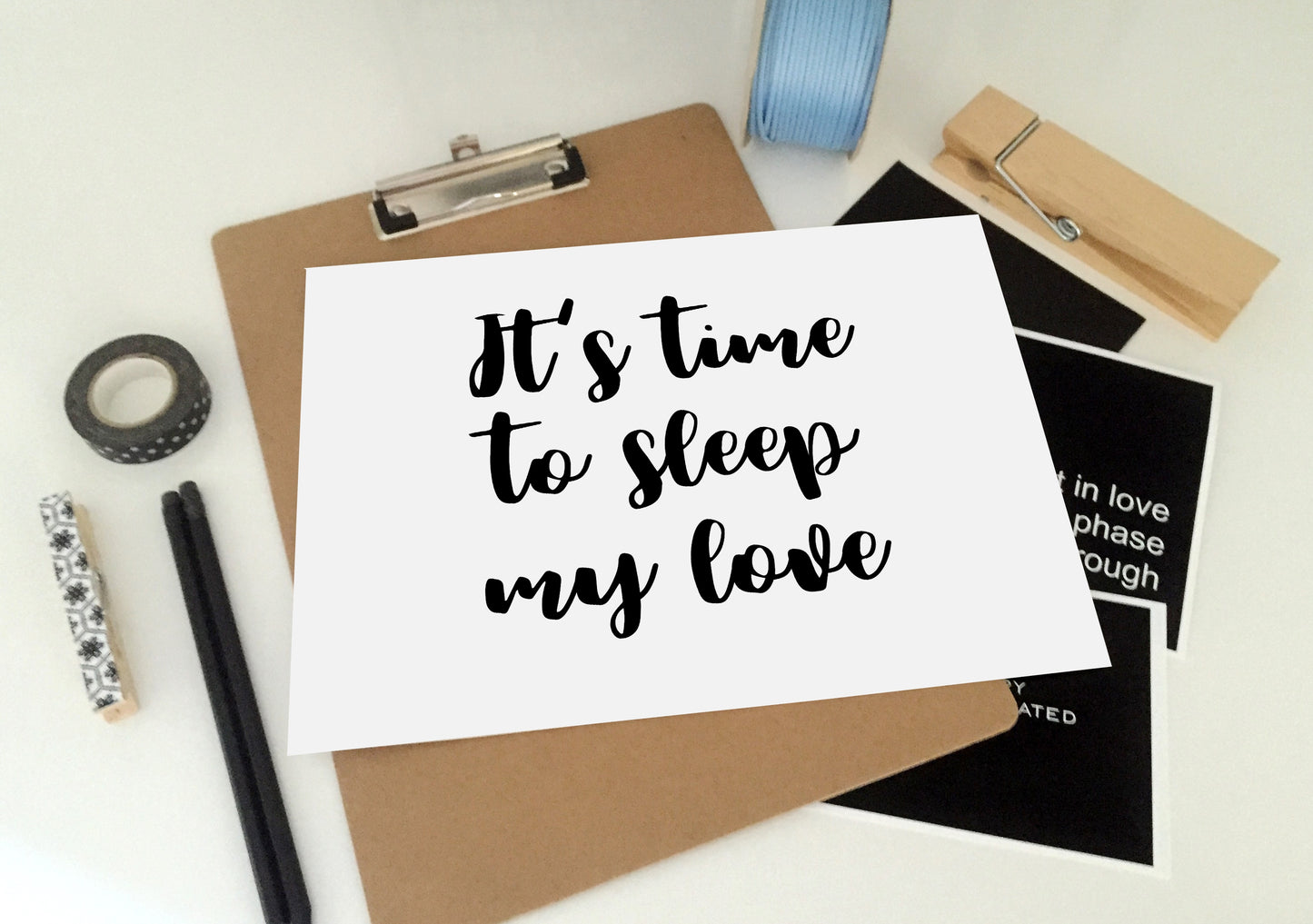 Time to Sleep My Love Printable Print, Sleep Poster