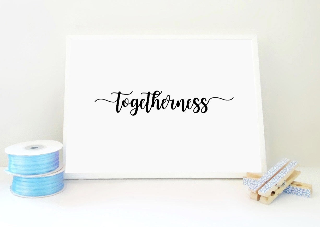 Togetherness Printable Print, Together Art Print