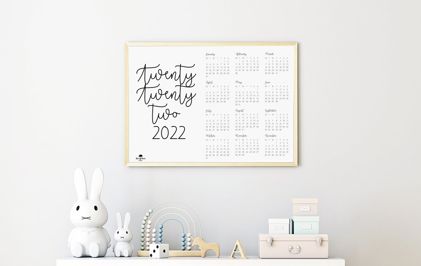 Twenty Twenty Two Calendar, 2022 Printable Calendar, 2022 Planner